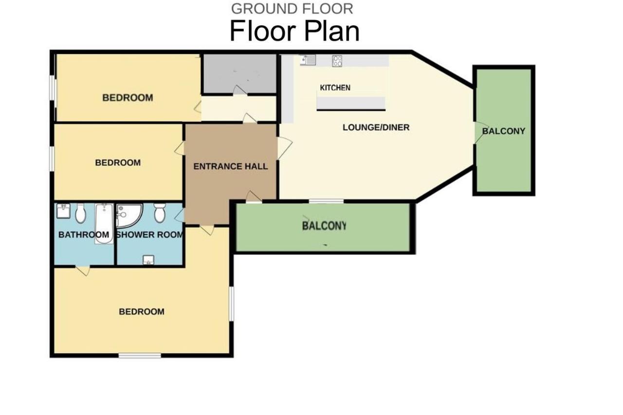 Loveliest Homes Torquay - 3 Bed, 2 Bathroom, Balcony, Parking Exterior photo